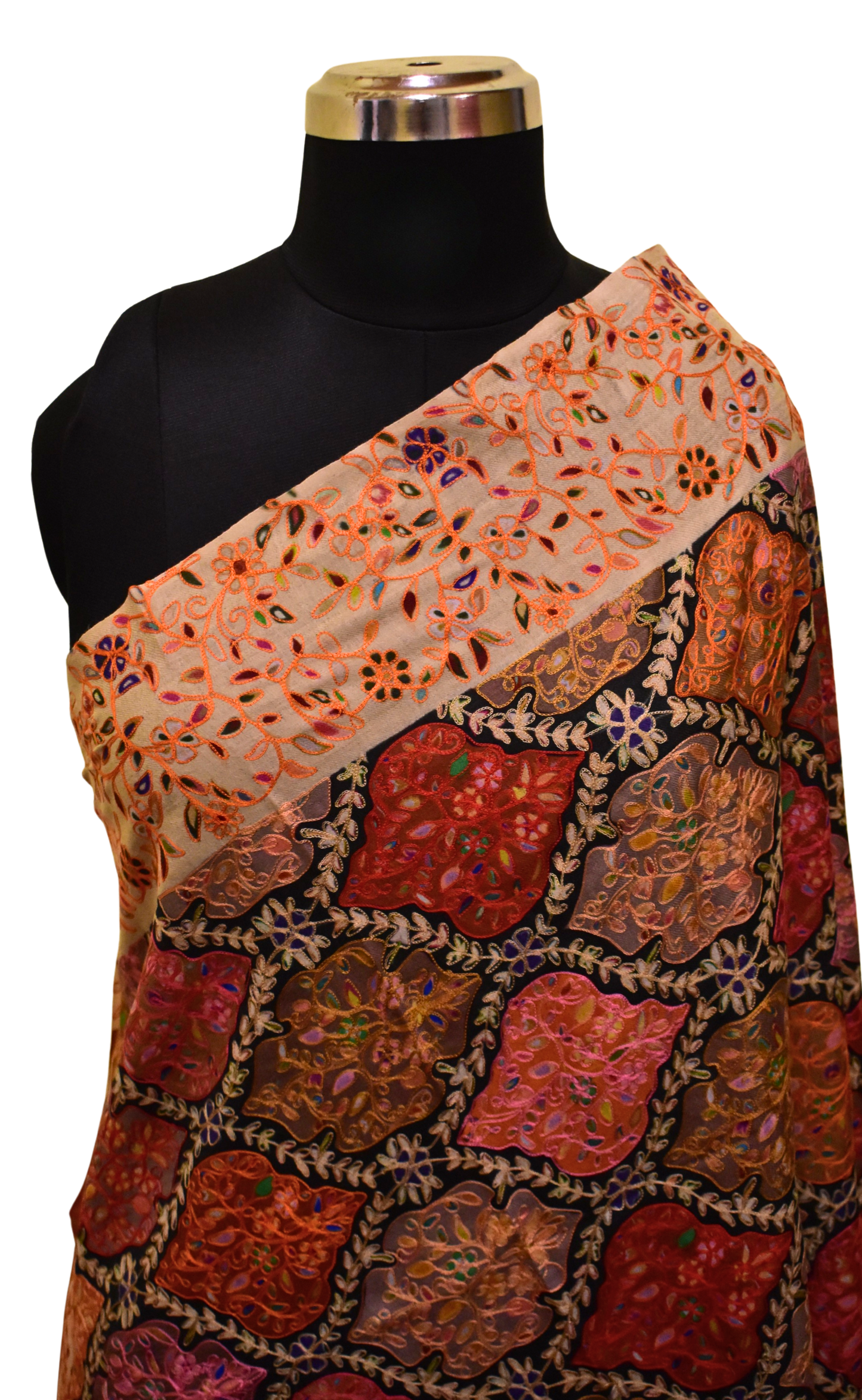 Crimson Chronicle Kalamkari Shawl