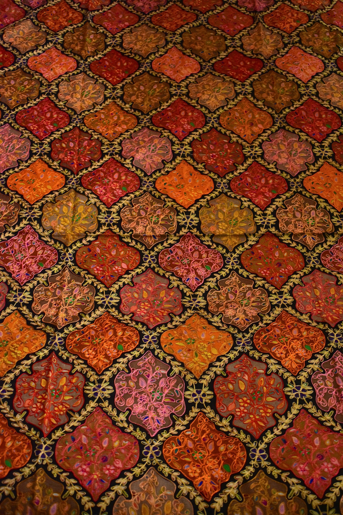 Crimson Chronicle Kalamkari Shawl