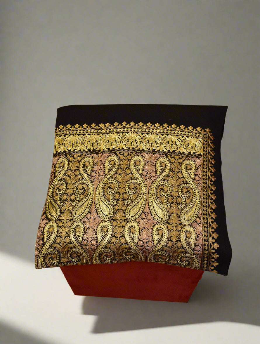 Midnight Cashmere Nalki Stole