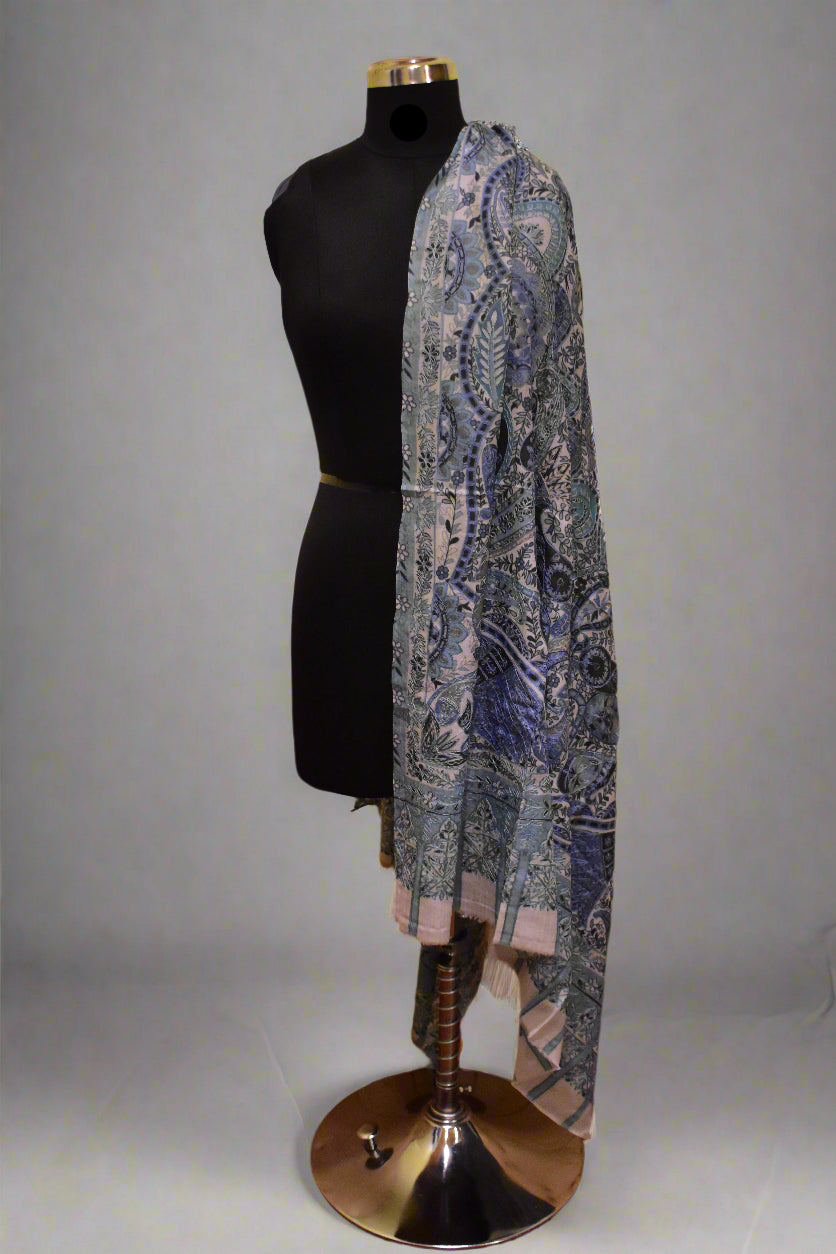 Lunar Veil Kalamkari Shawl
