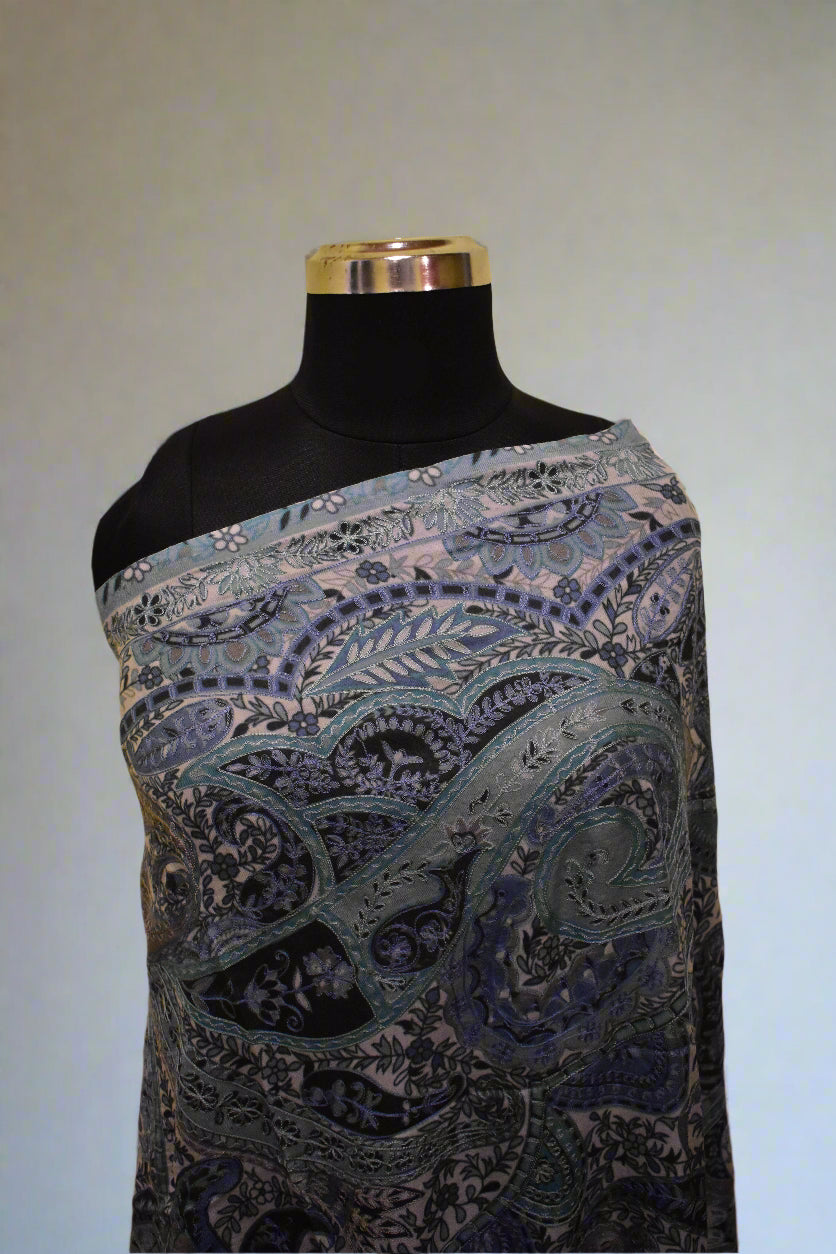Lunar Veil Kalamkari Shawl