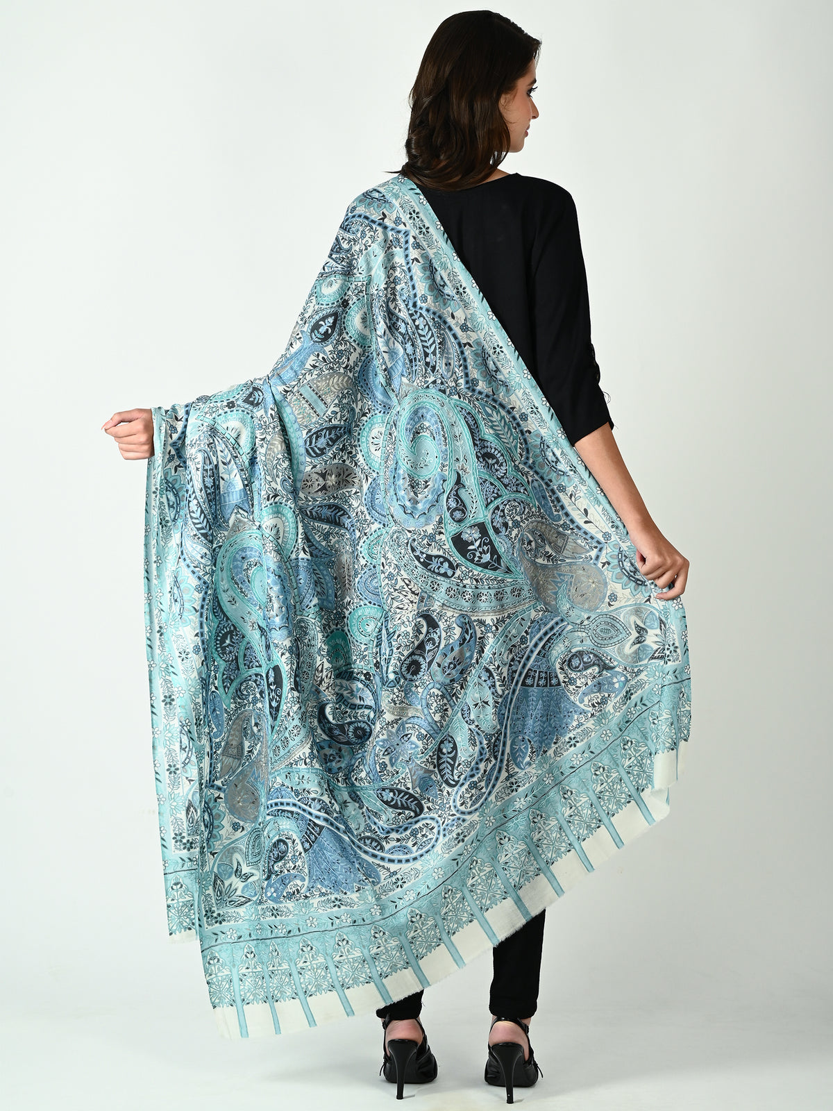 Lunar Veil Kalamkari Shawl