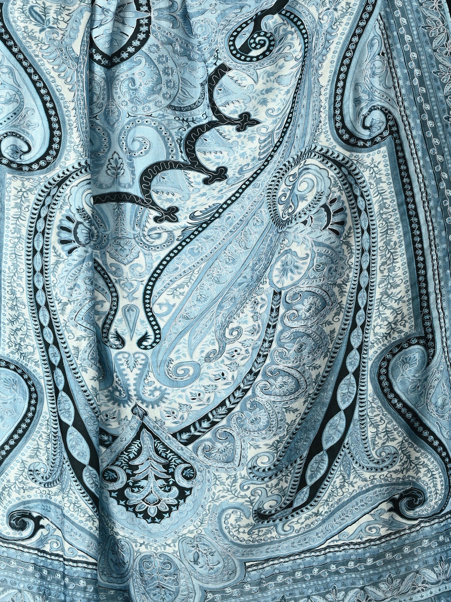 چاند گرہن کا پردہ قلم کاری شال