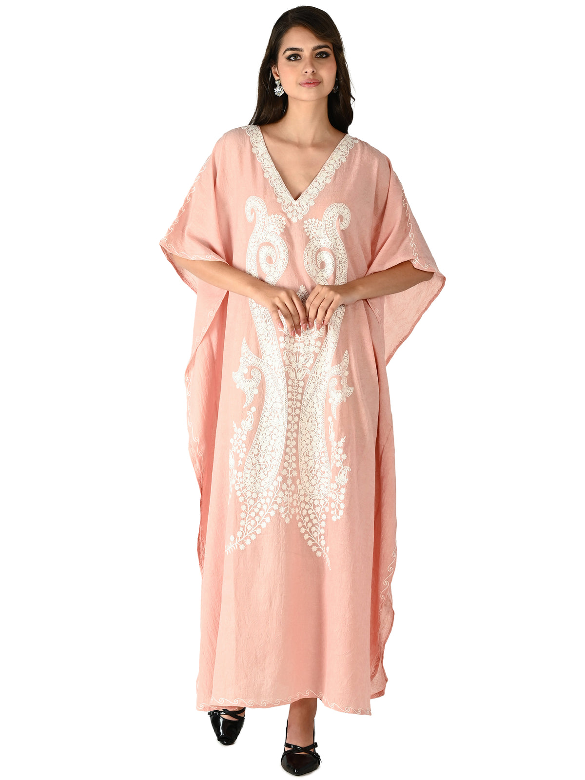 Poudre Rose Aari Kaftan