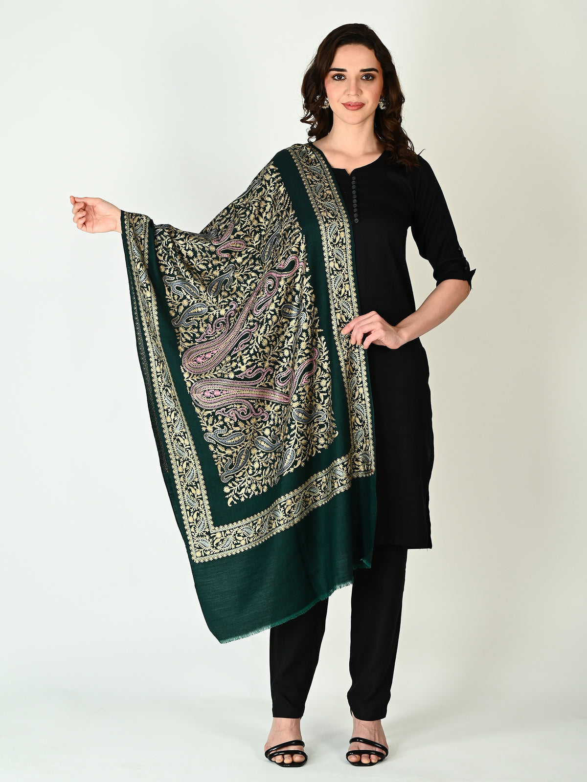 Emerald Luxe Nalki Stole
