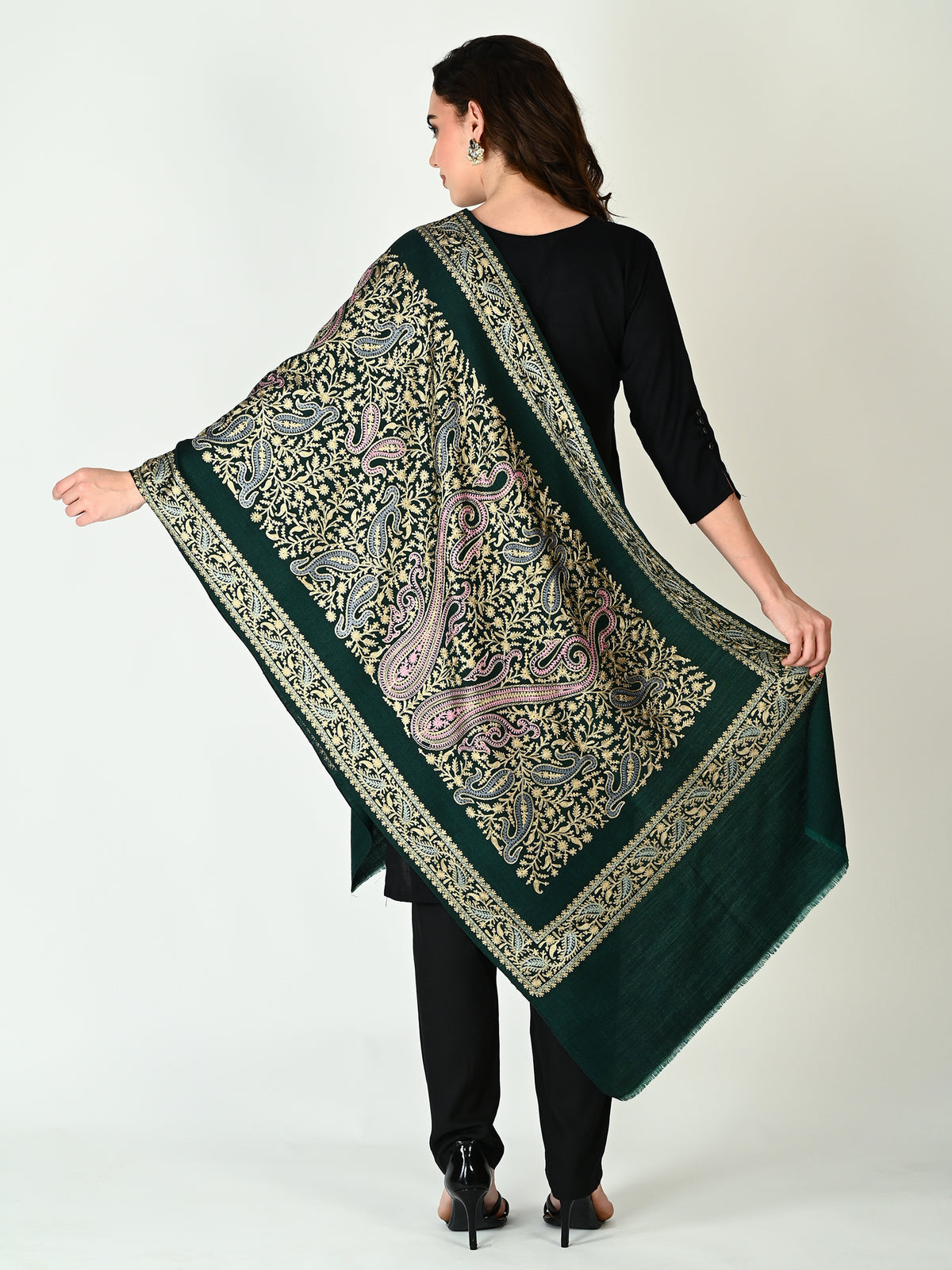 Emerald Luxe Nalki Stole
