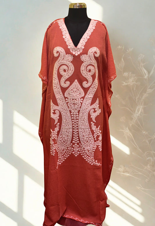 Terracotta Bloom Aari Kaftan