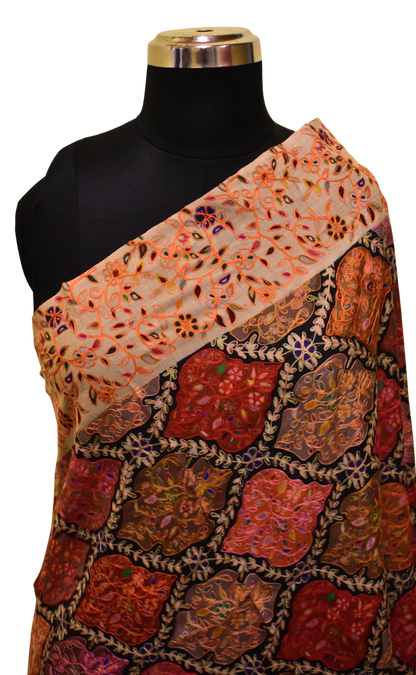 Crimson Chronicle Kalamkari Shawl