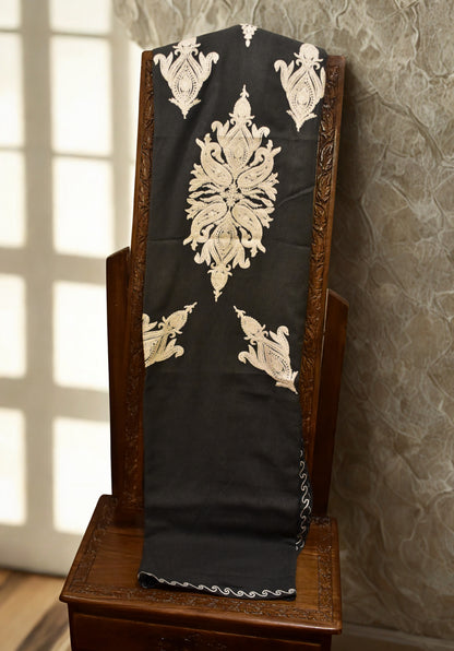 Siyah Gul Aari Kaftan