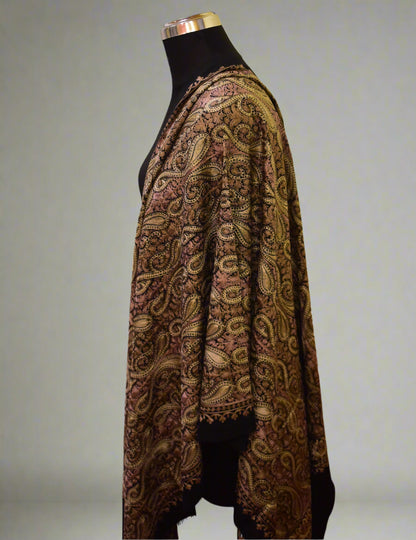 Midnight Cashmere Nalki Stole