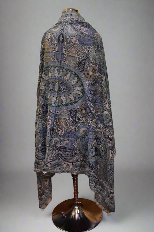 Lunar Veil Kalamkari Shawl