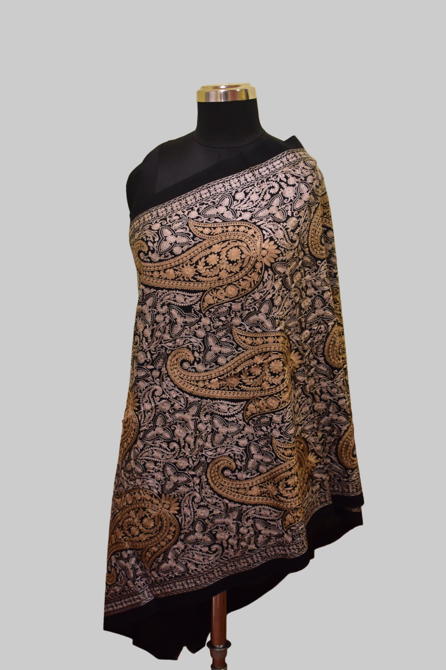 Noir Zari Jacquard Stole
