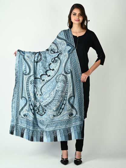 چاند گرہن کا پردہ قلم کاری شال