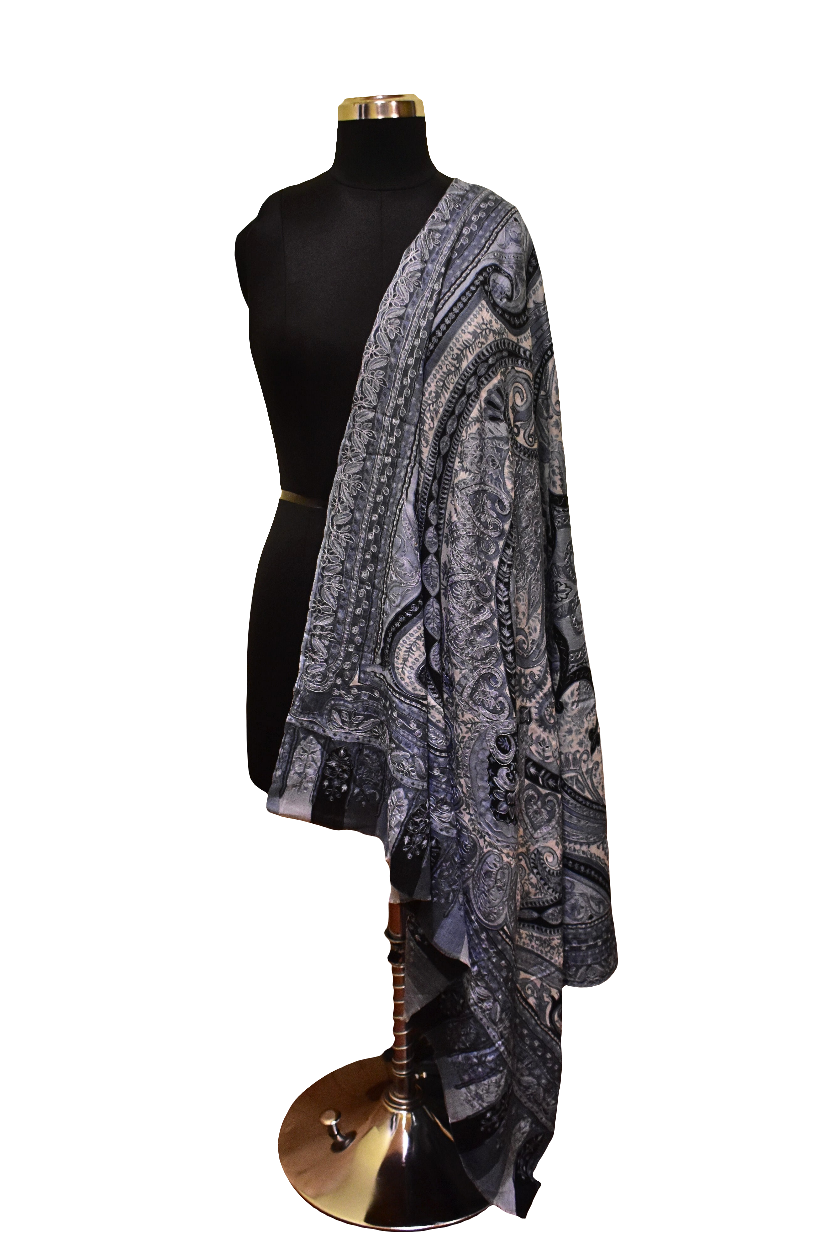 Eclipse Veil Kalamkari Shawl