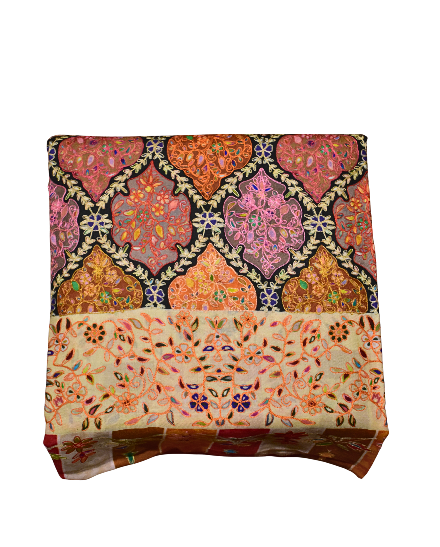 Crimson Chronicle Kalamkari Shawl